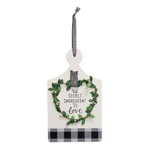 Secret Ingredient Is Love Cutting Board Sign - The Fox Decor