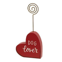 Dog Love Wooden Heart Photo Holder - The Fox Decor
