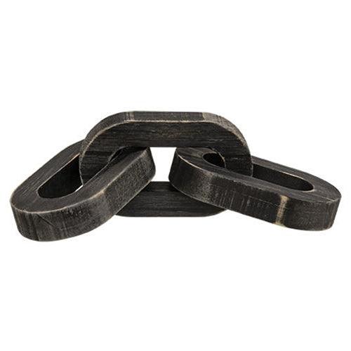 Distressed Black Wooden Chain - The Fox Decor