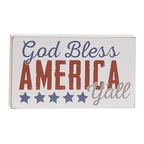 God Bless America Y'All Block - The Fox Decor