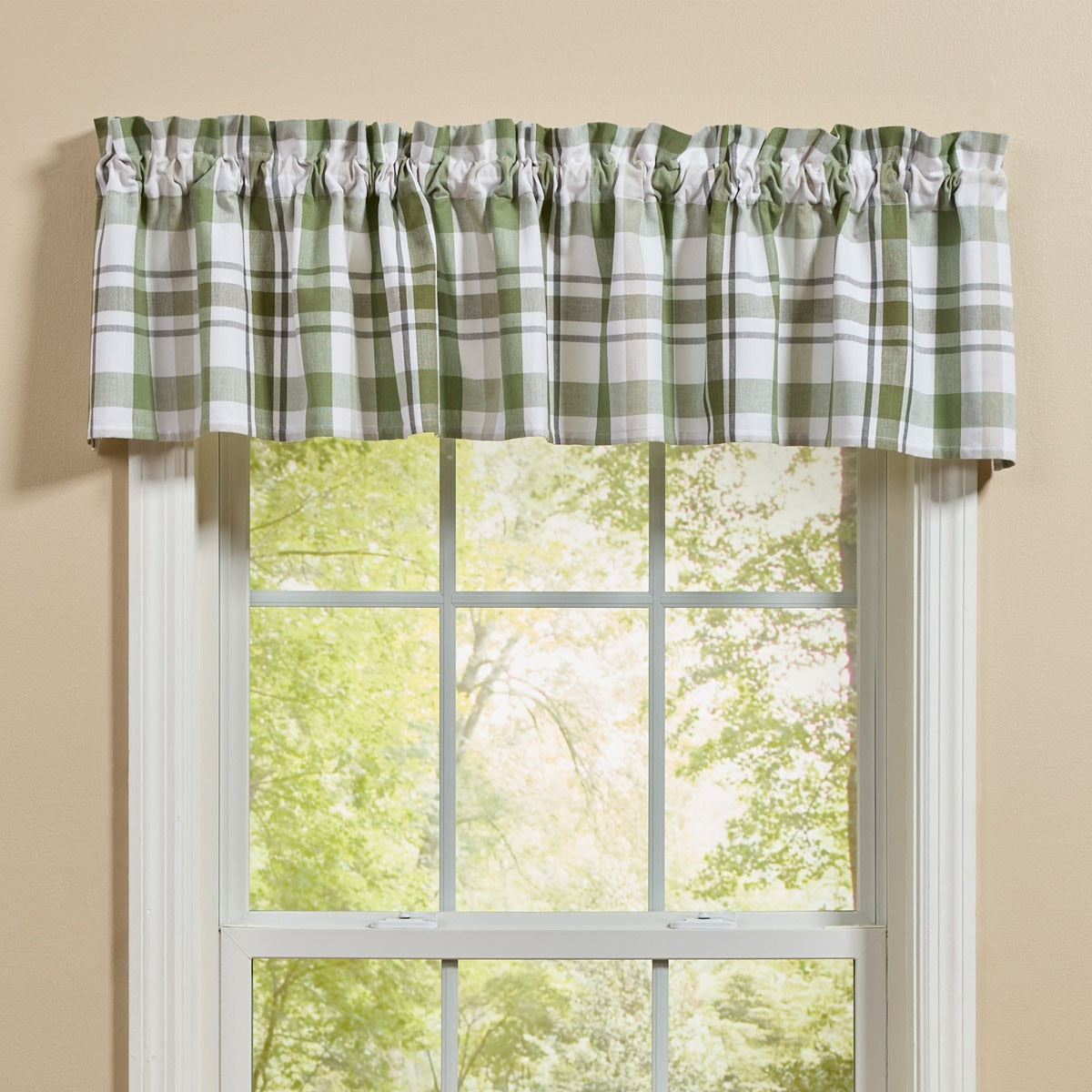 Hayes Plaid Lined Valance - 72x14 Park Designs