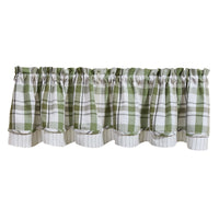 Hayes Plaid Lined Layered Valance - 72x16 Park Designs