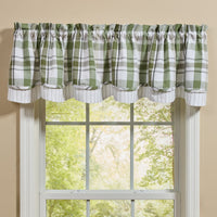 Hayes Plaid Lined Layered Valance - 72x16 Park Designs