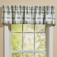 Hayes Plaid Lined Patch Valance - 60x14 Park Designs