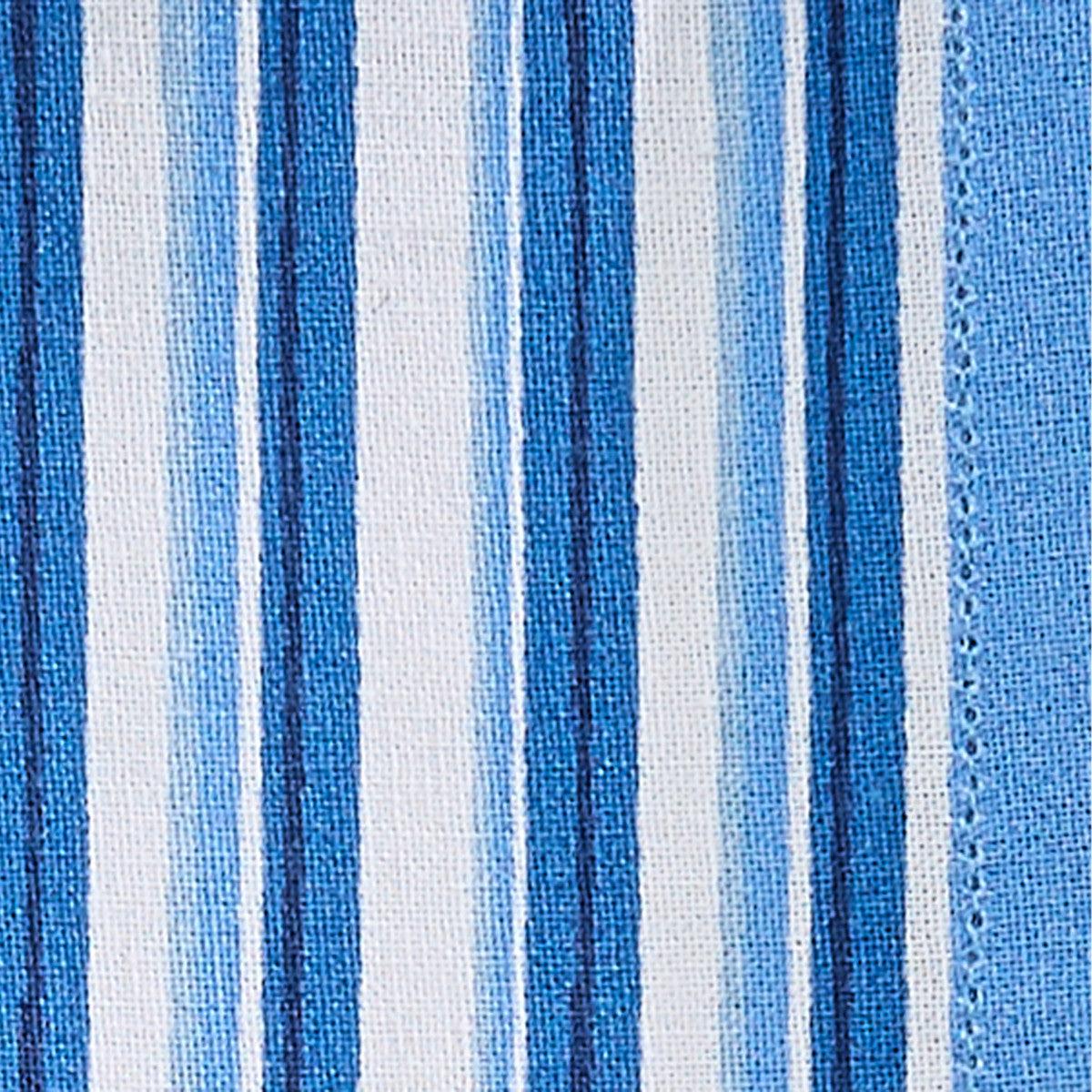 Patricia Heaton Home Geo Printed Stripe Napkin Blue Set of 12 Park Designs - The Fox Decor