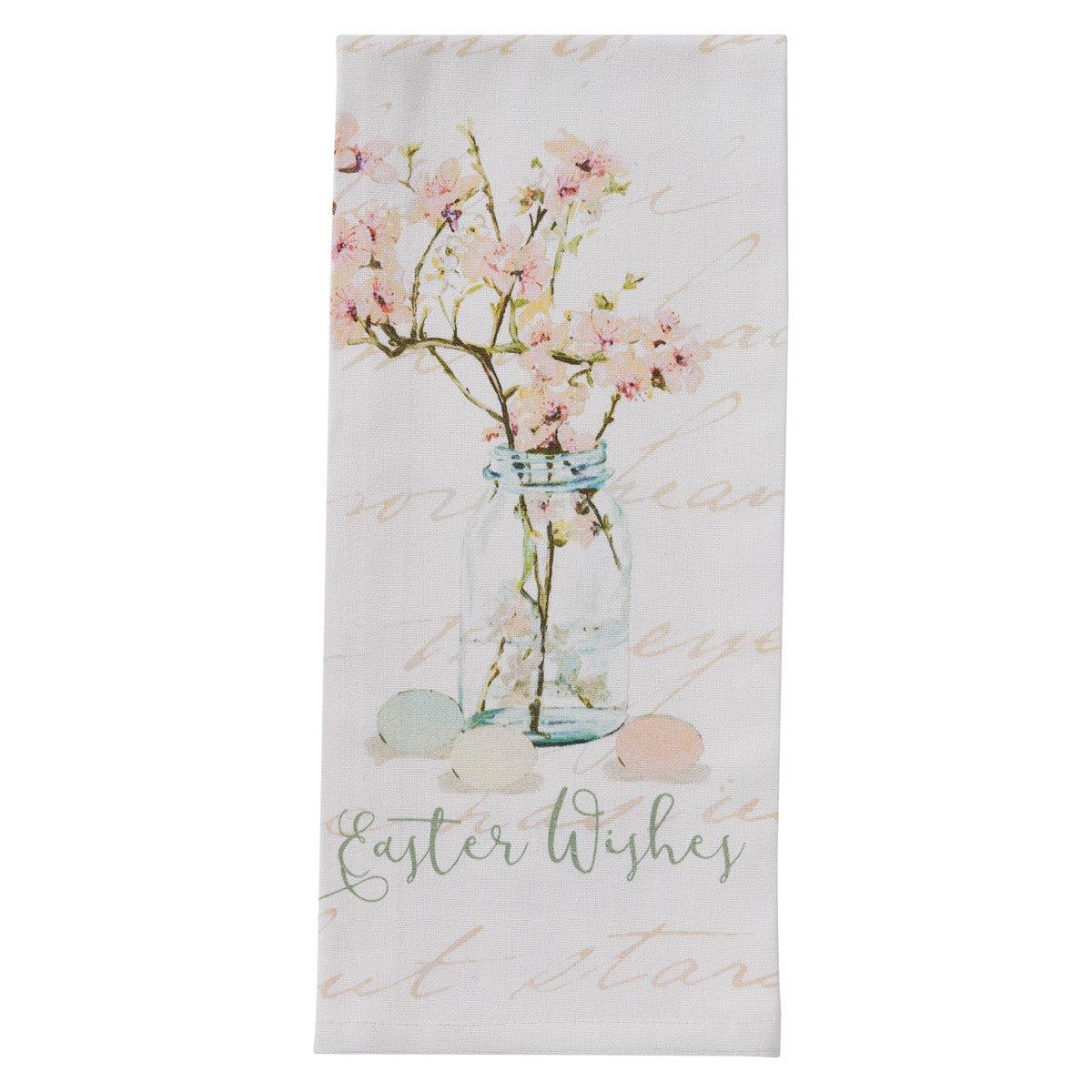 Spring In Bloom Easter Wishes Dishtowel Set of 6 Park Designs - The Fox Decor