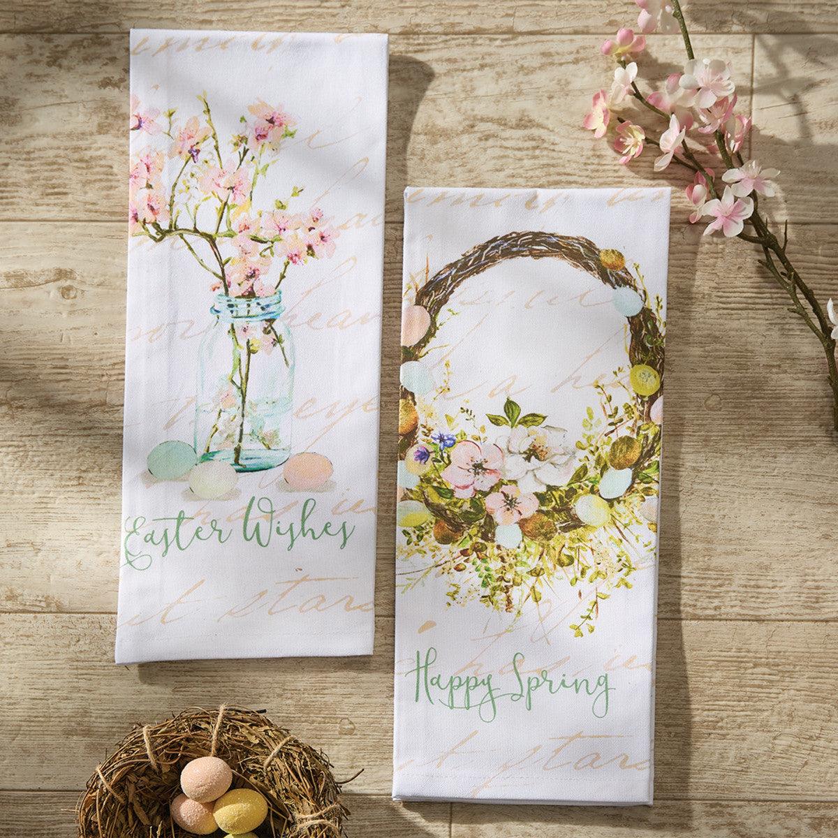 Spring In Bloom Happy Spring Dishtowel Set of 6 Park Designs - The Fox Decor