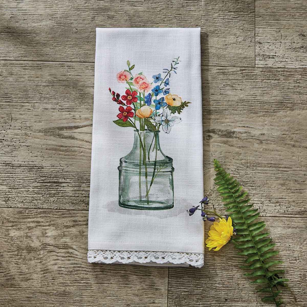 Wildflower Sketchbook Decorative Dishtowel Set of 2 Park Designs - The Fox Decor