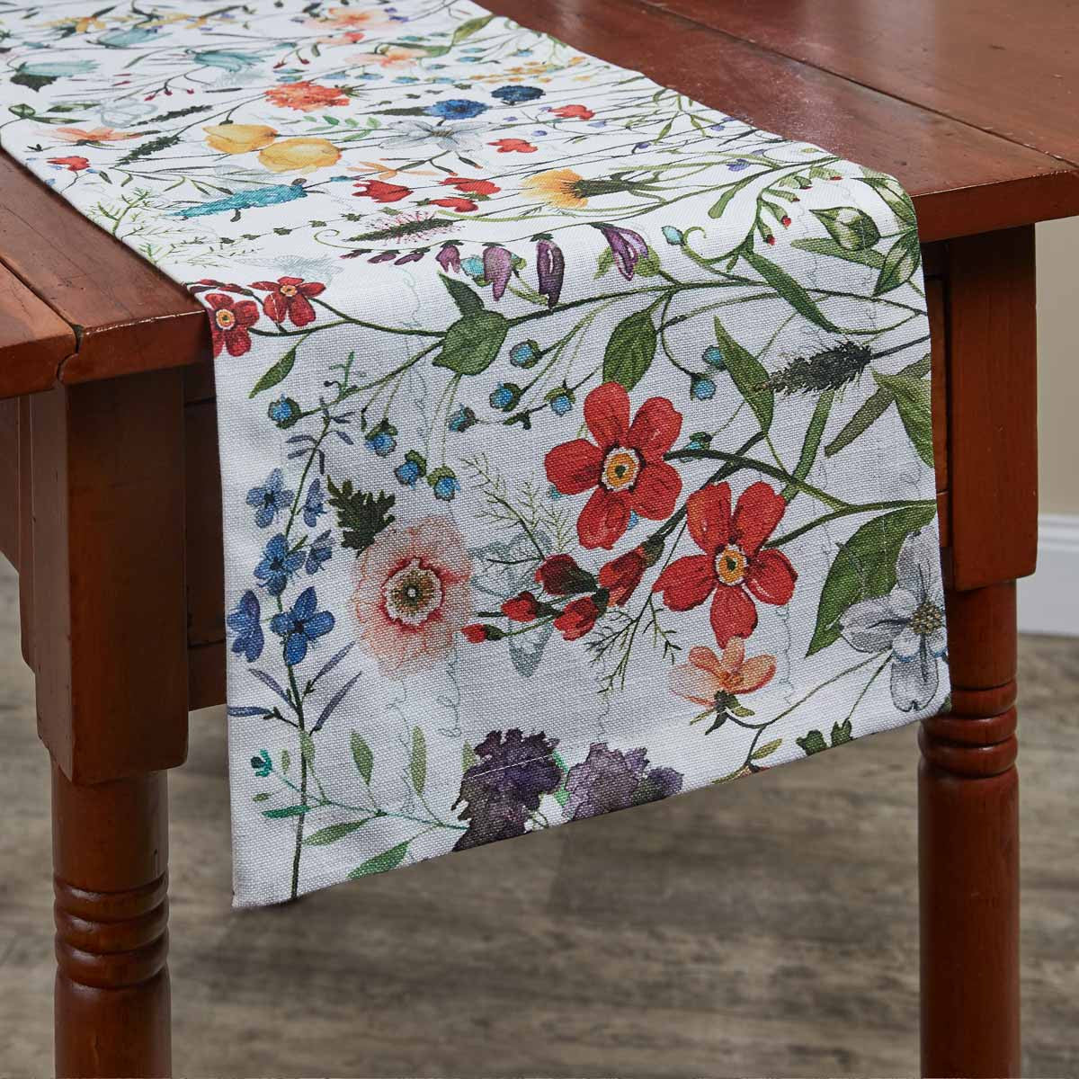 Wildflower Sketchbook Table Runner 36"L Park Designs - The Fox Decor