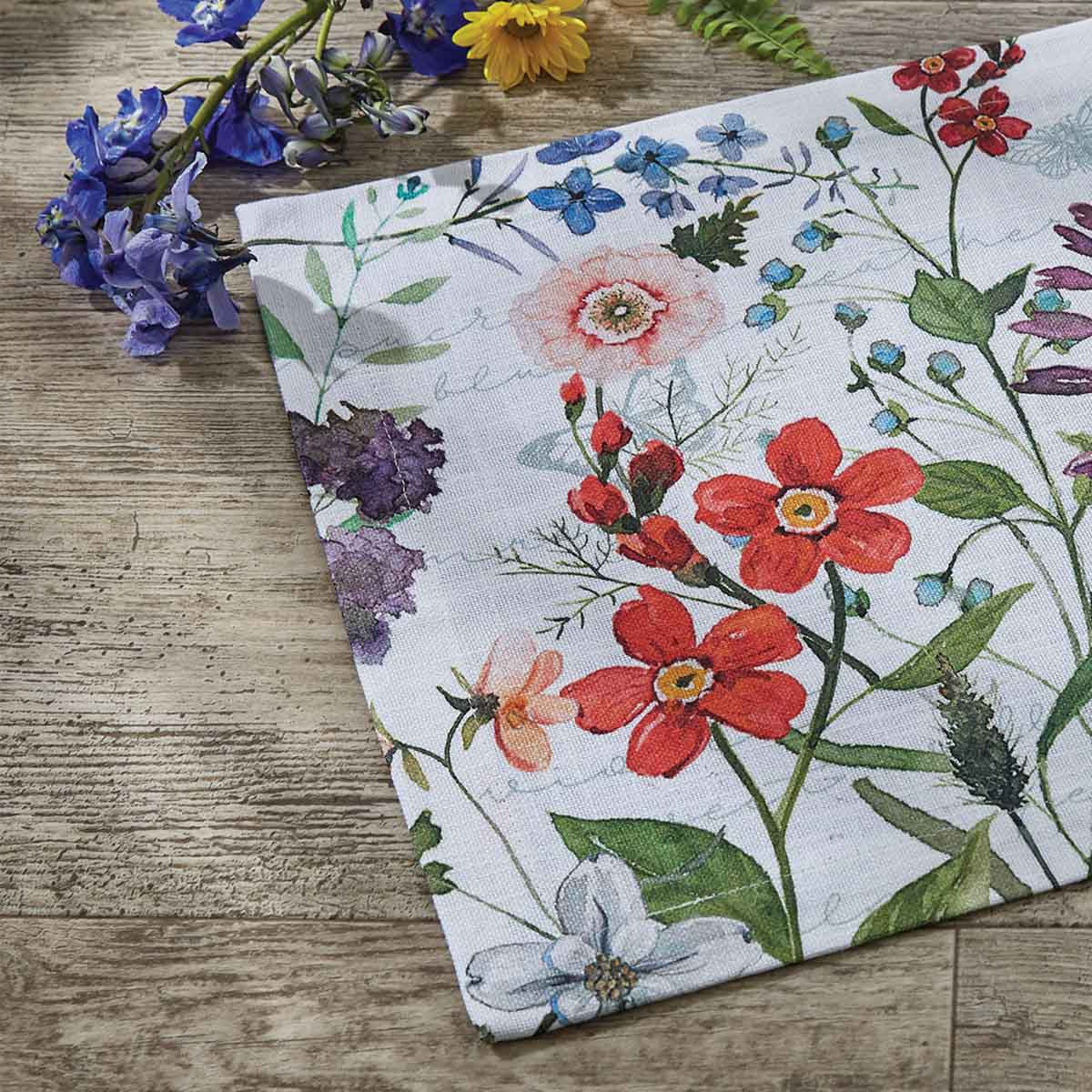 Wildflower Sketchbook Table Runner 36"L Park Designs - The Fox Decor