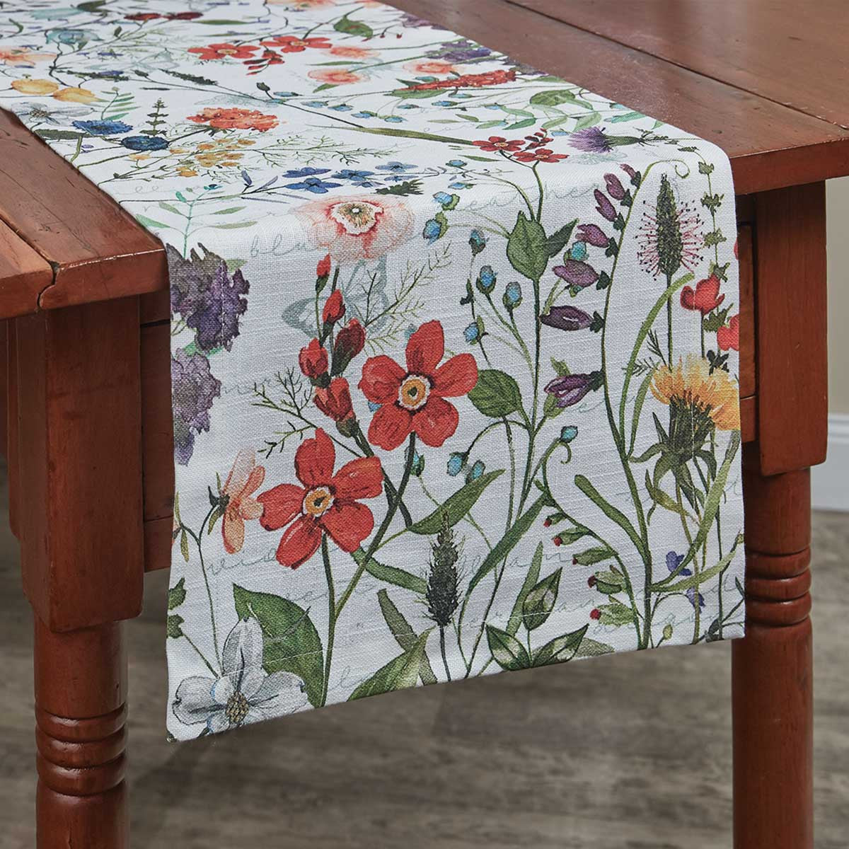 Wildflower Sketchbook Table Runner 54"L Park Designs - The Fox Decor