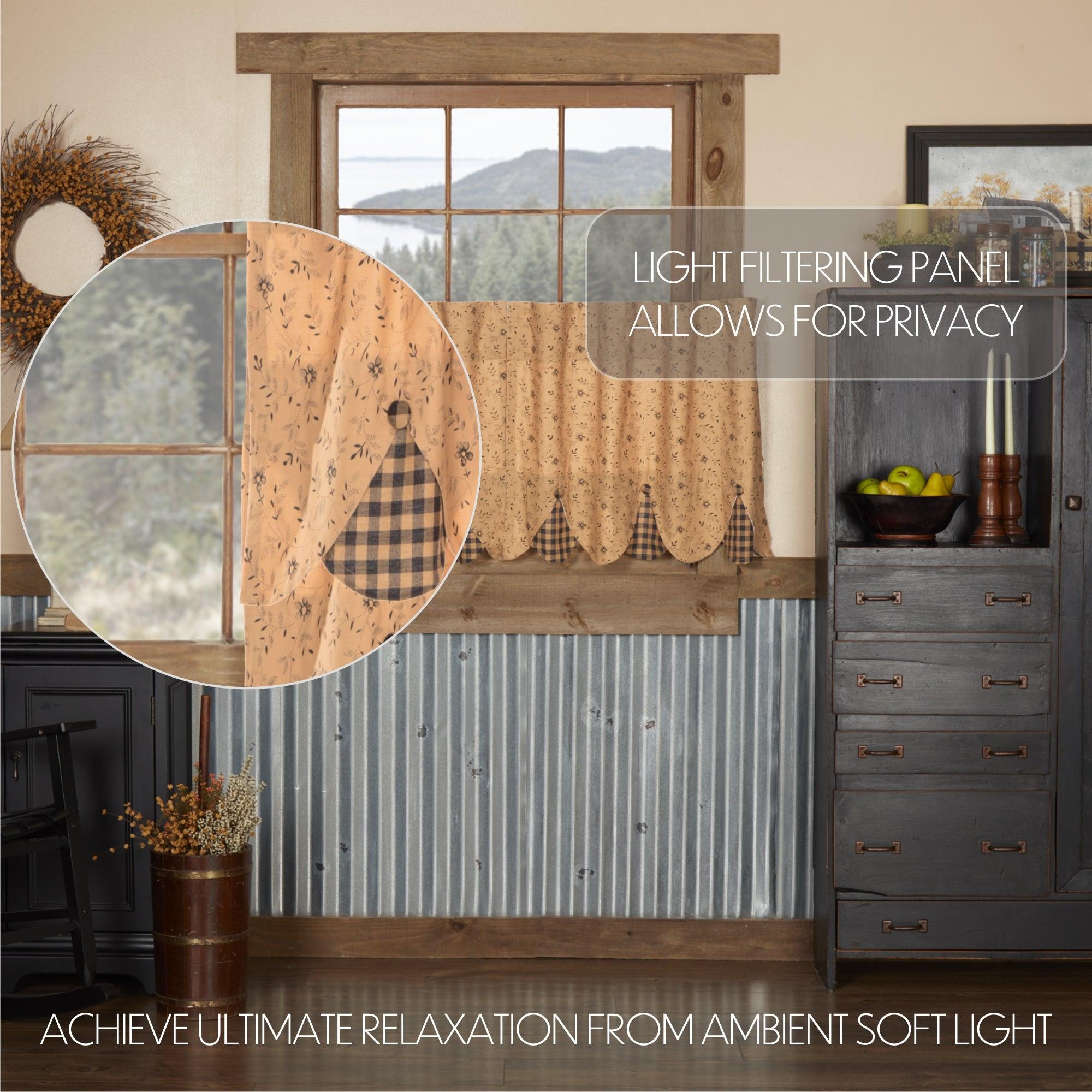 Maisie Tier Curtain Set of 2 L24xW36 - The Fox Decor