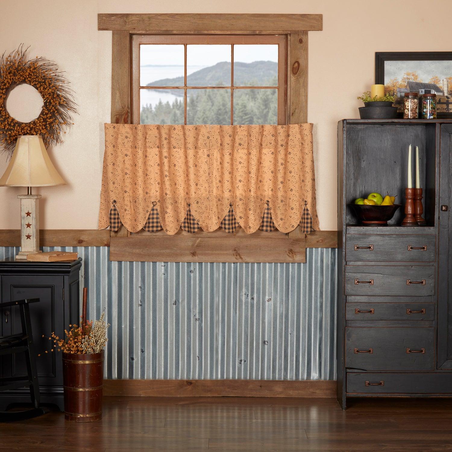 Maisie Tier Curtain Set of 2 L24xW36 - The Fox Decor