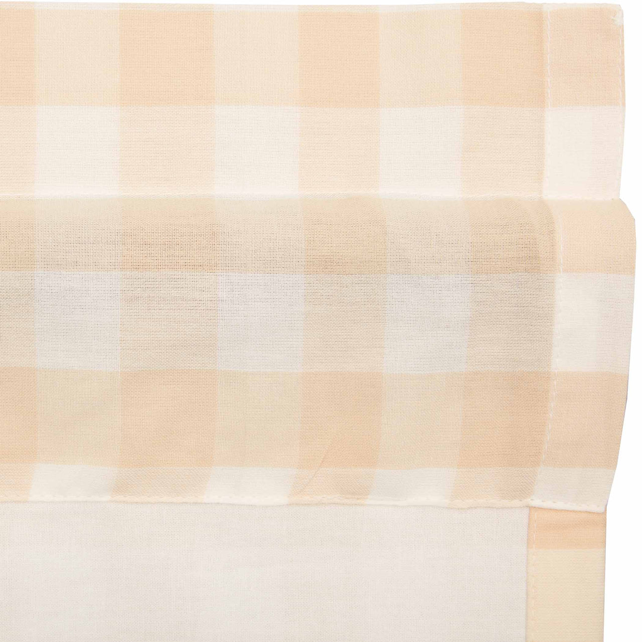 Annie Buffalo Tan Check Short Panel Curtain Set of 2 63"x36" VHC Brands