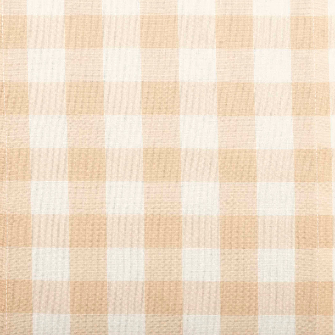 Annie Buffalo Tan Check Short Panel Curtain Set of 2 63"x36" VHC Brands