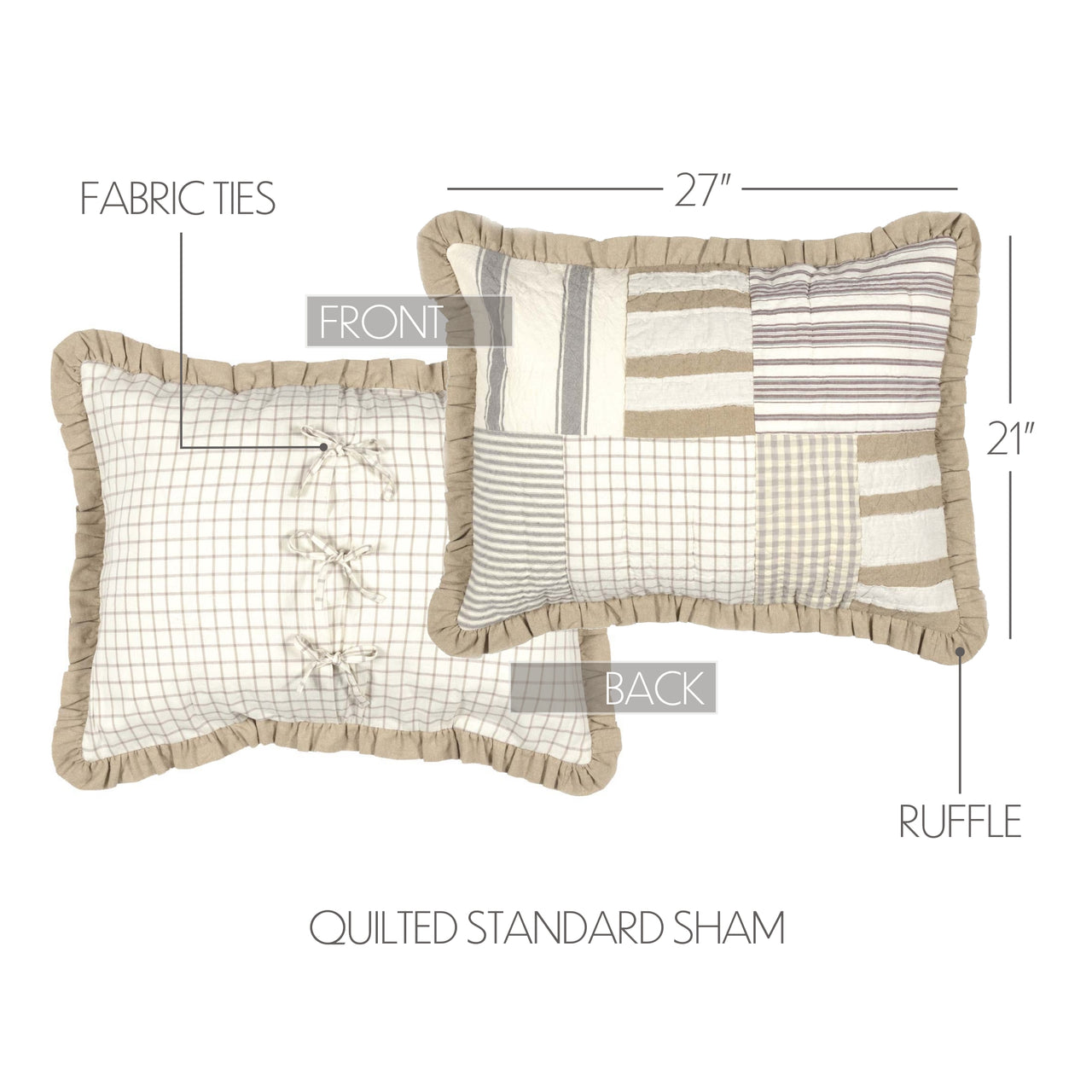 Grace Standard Sham 21x27 VHC Brands
