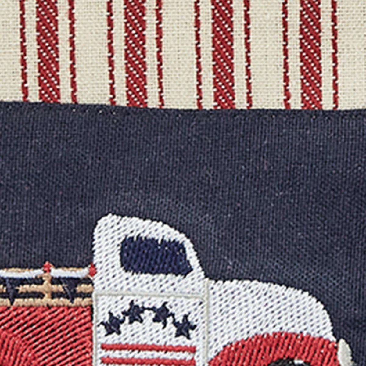 Star Spangled Truck Embroidered Dishtowel Set of 2 Park Designs - The Fox Decor