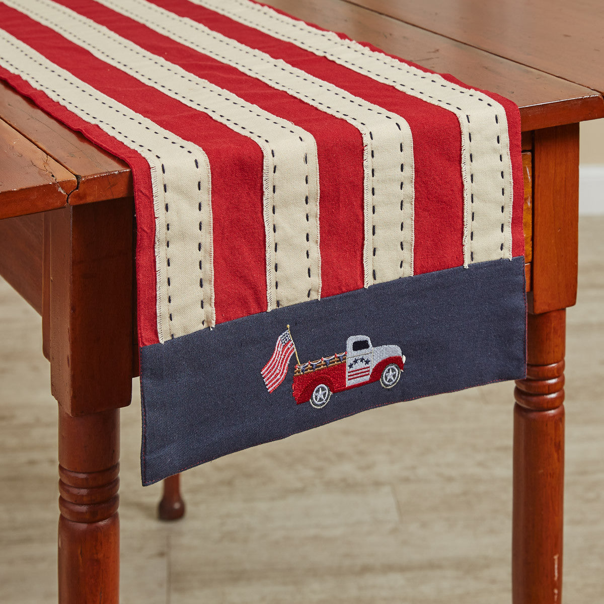Star Spangled Truck Table Runner 42" L Park Designs - The Fox Decor