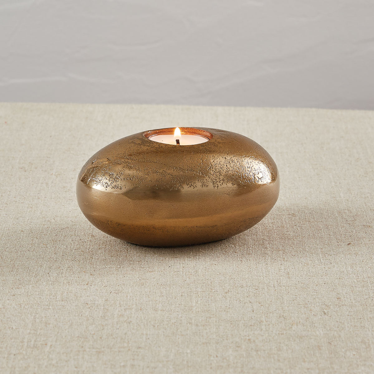 Gold Pebble Tealight Holder Set of 2  Park Designs