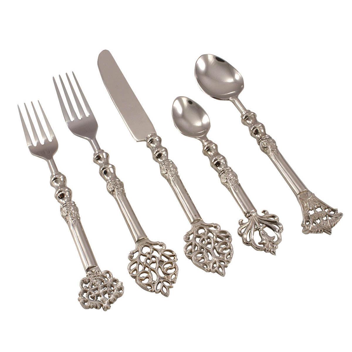 Baroque Flatware Salad Fork Set of 8 Park Designs - The Fox Decor