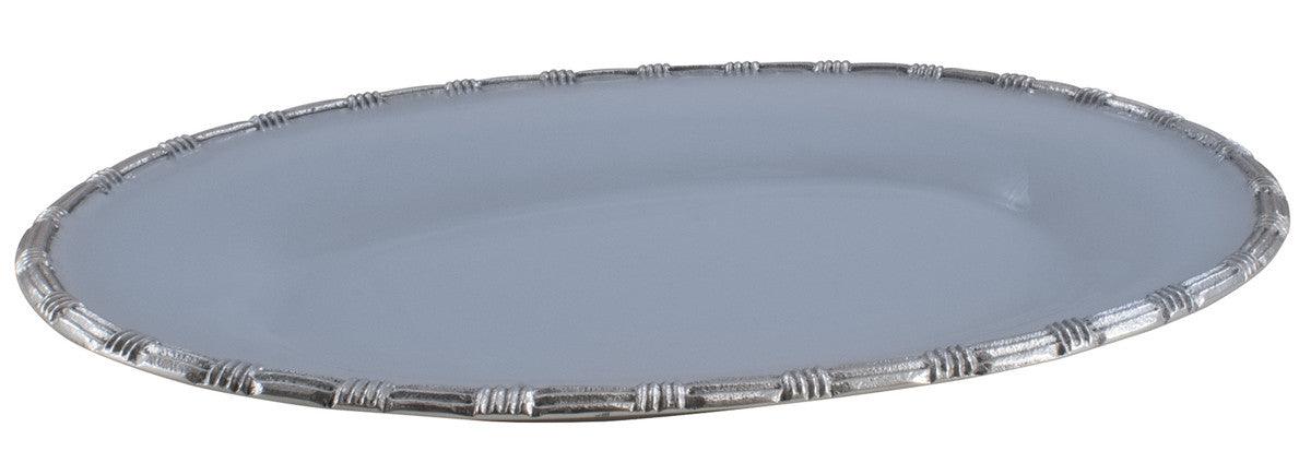 Cornflower Enamel Rope Border Oval Platter Set of 2 Park Designs - The Fox Decor