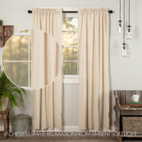 Simple Life Flax Natural Panel Curtain Set of 2 84x40