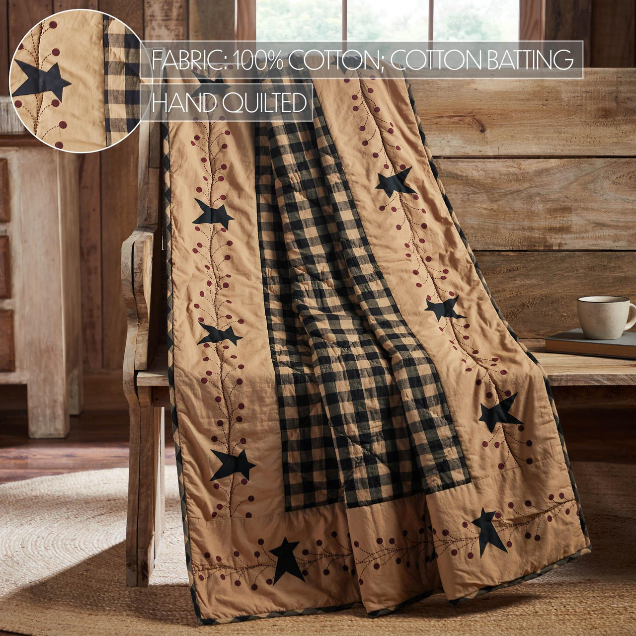 Pip Vinestar Quilted Throw 50x60 - The Fox Decor