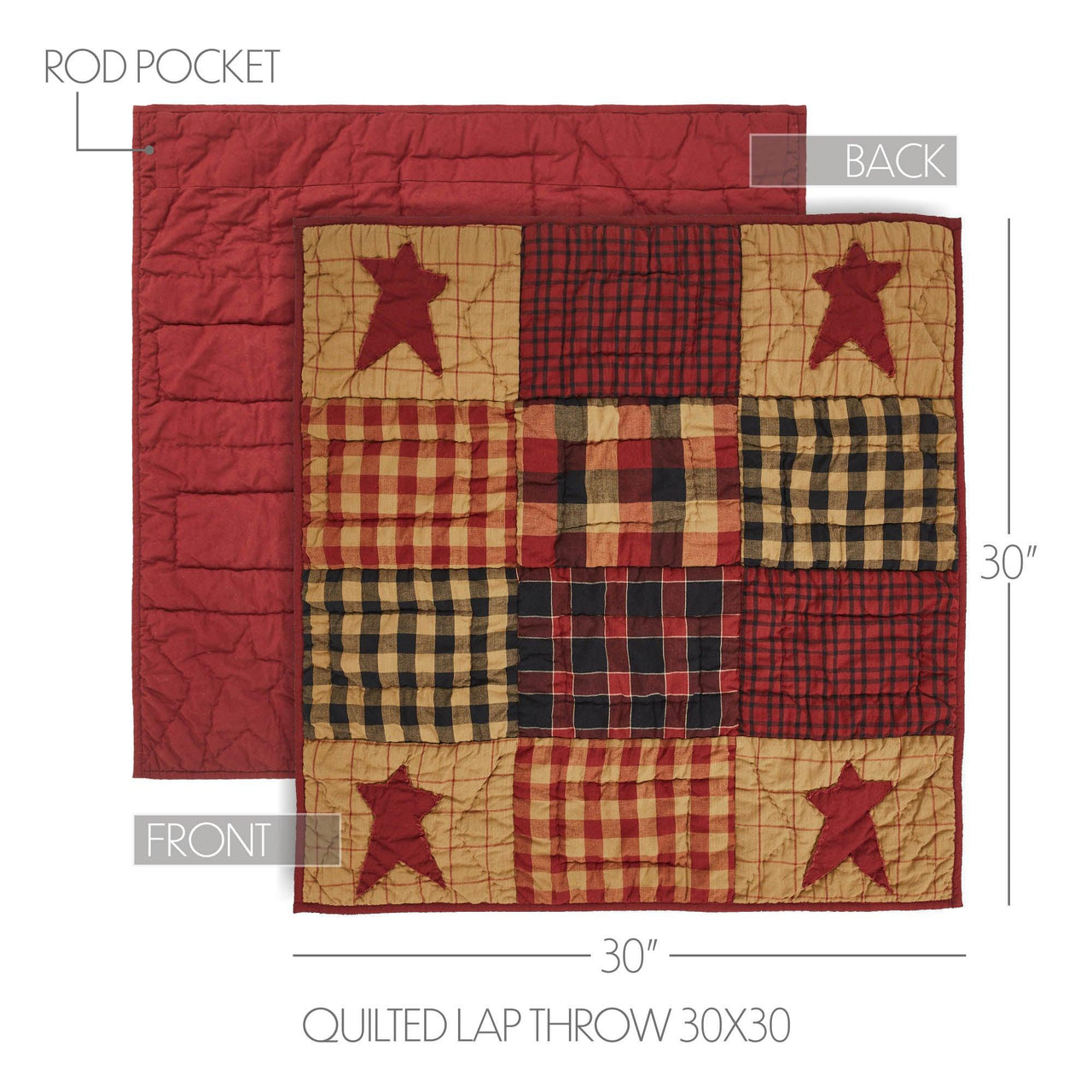 Connell Quilted Lap Throw 30Wx30L - The Fox Decor
