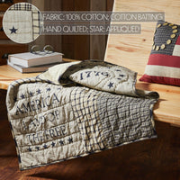 My Country Quilted Lap Throw 32Wx32L - The Fox Decor