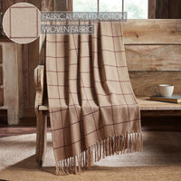 Connell Burgundy Windowpane Woven Throw 50