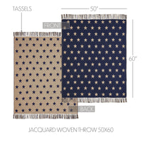 My Country Jacquard Stars Woven Throw 50x60 - The Fox Decor
