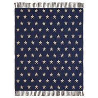 My Country Jacquard Stars Woven Throw 50x60 - The Fox Decor