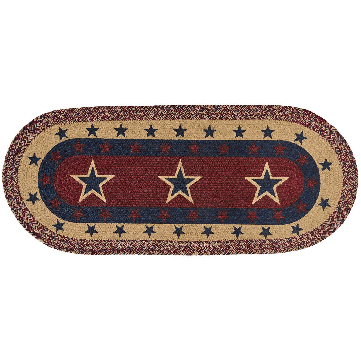 American Star Print Braided Table Runner 36" L  - Park Designs