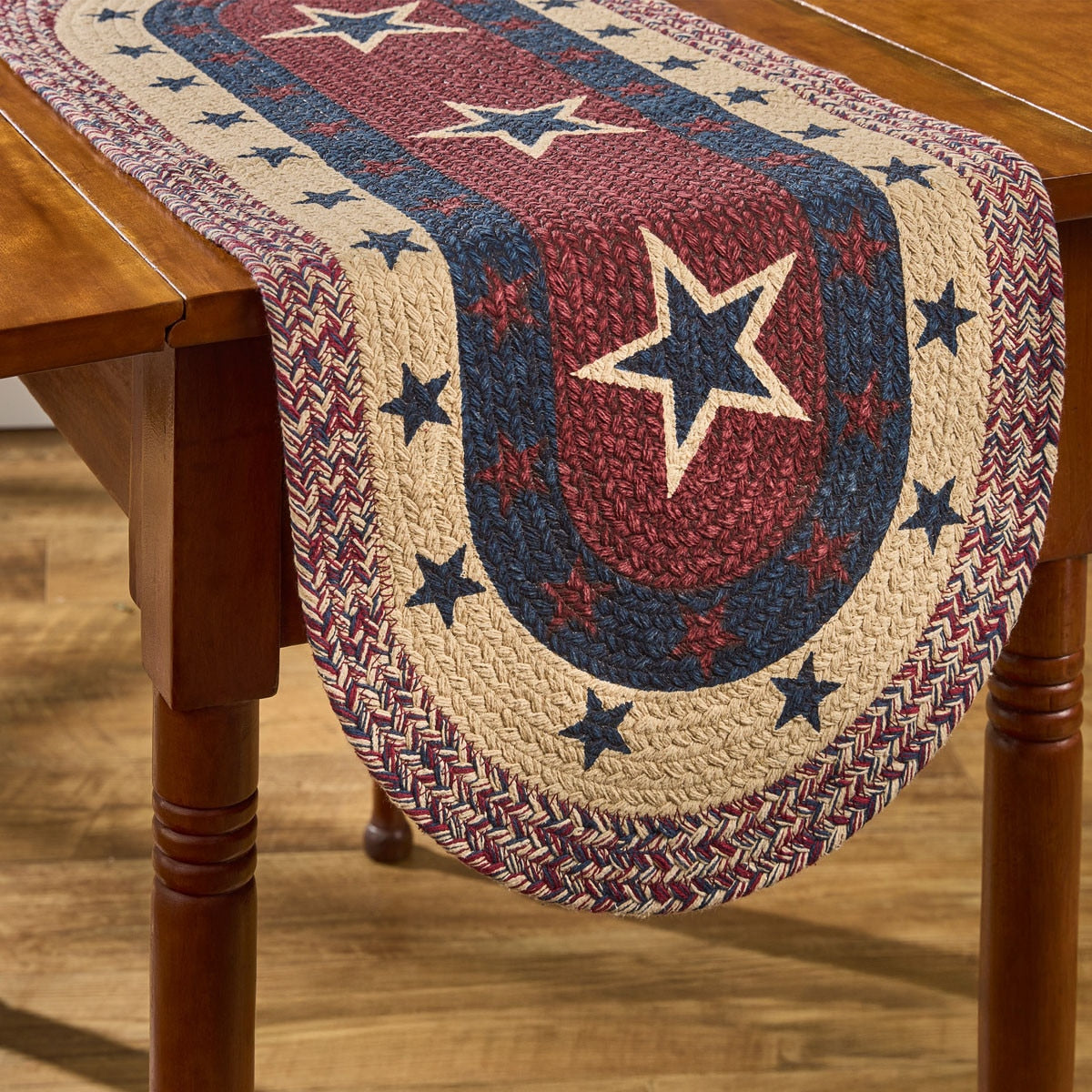 American Star Print Braided Table Runner 36" L  - Park Designs