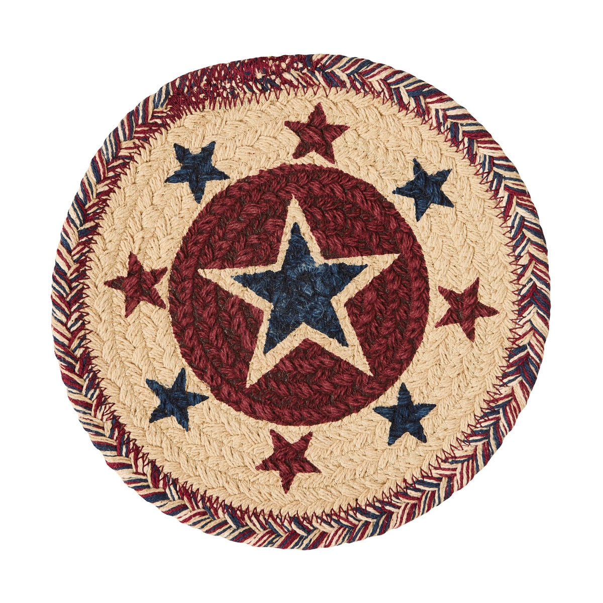 American Star Print Braided Trivet - Cumin Set of 6 Park Designs