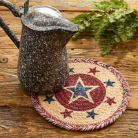 American Star Print Braided Trivet - Cumin Set of 6 Park Designs