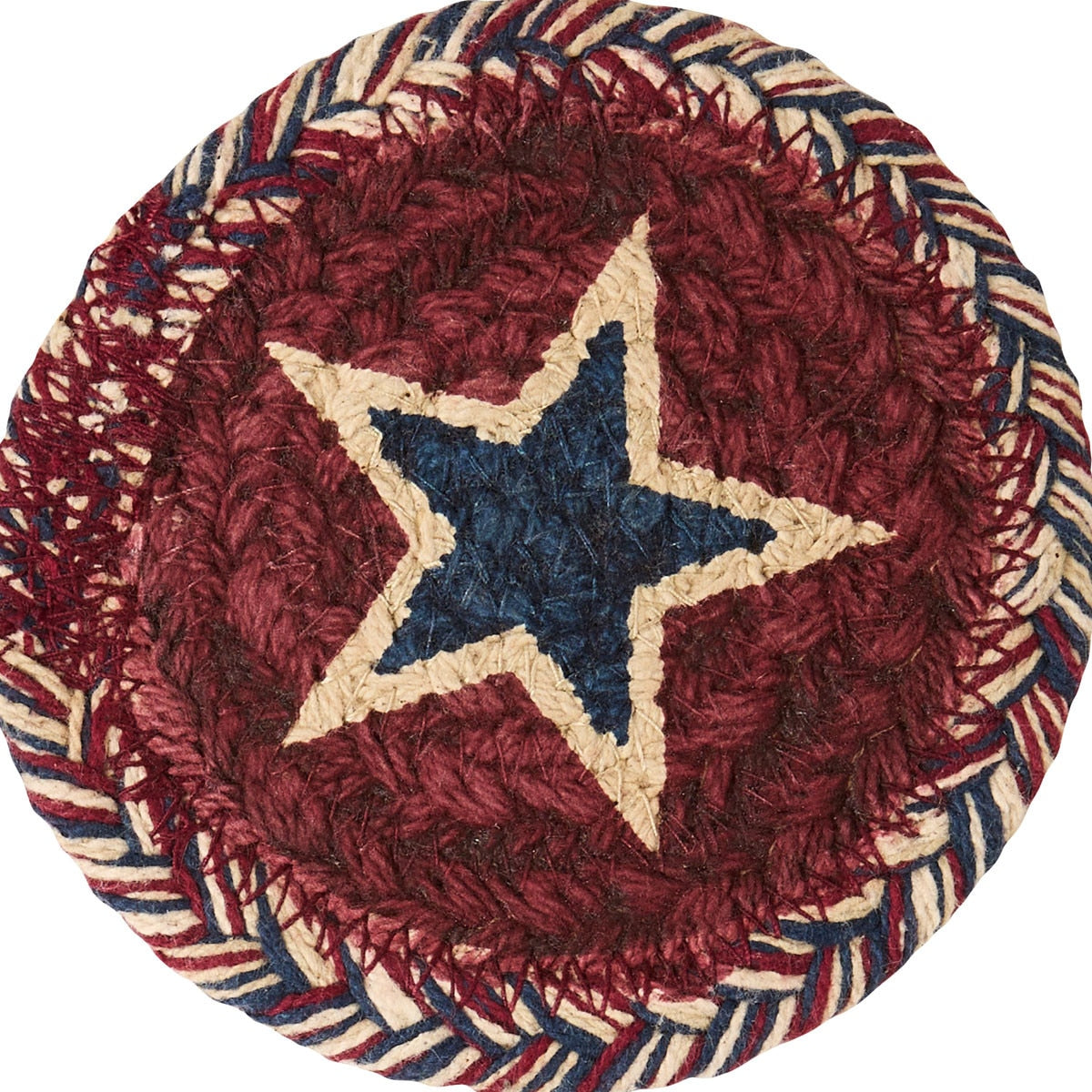 American Star Print Braided Coasters Set of 8 - Park Designs