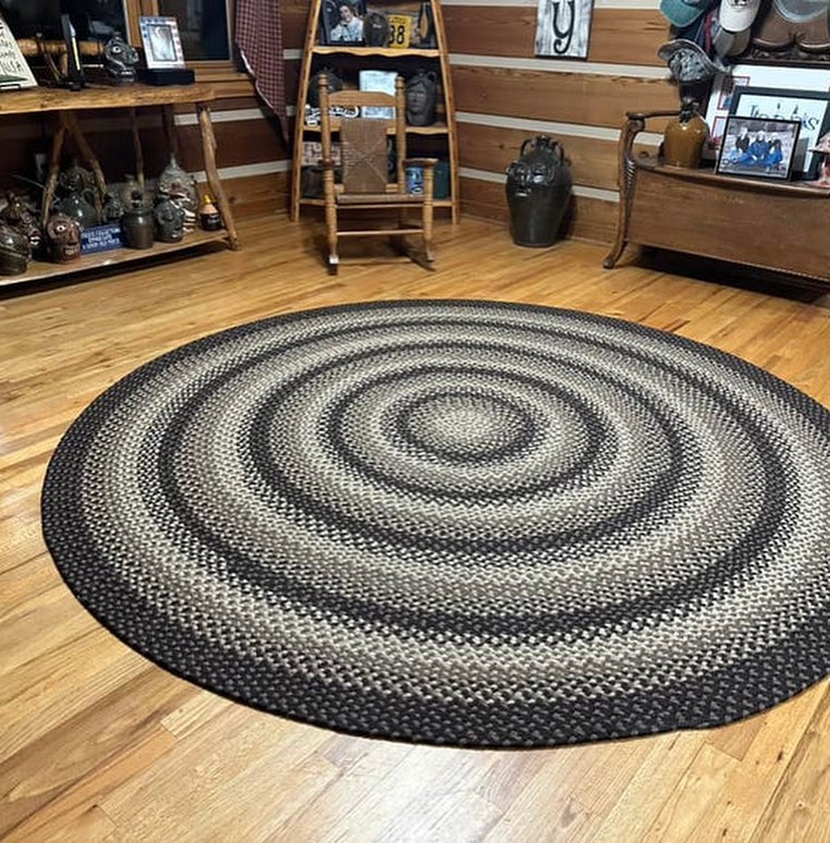 840 Dark Chocolate Brown Basket Weave Braided Rugs Oval/Round