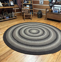 840 Dark Chocolate Brown Basket Weave Braided Rugs Oval/Round