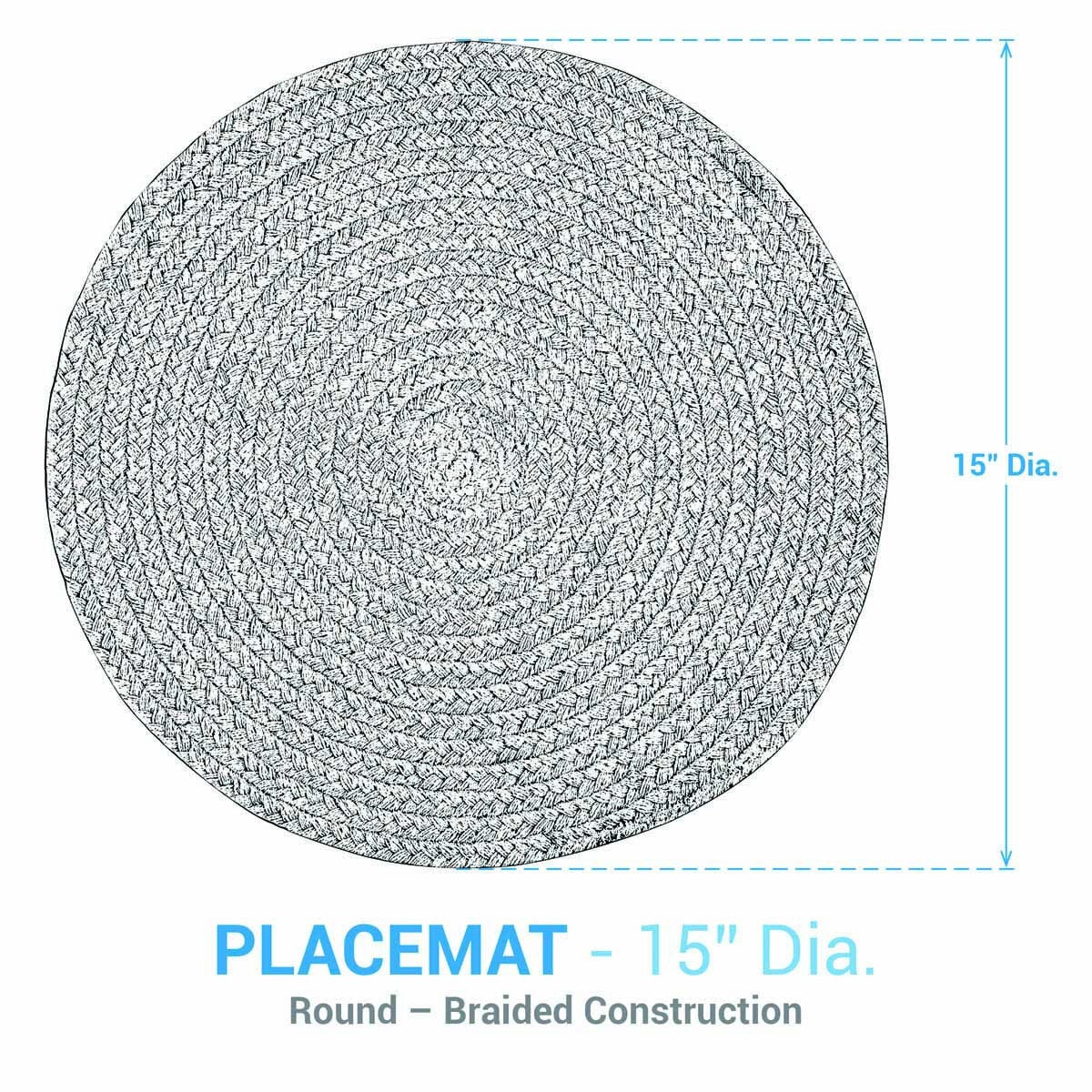 Emmaline Braided Placemats 15" - Set of 6 Park Designs