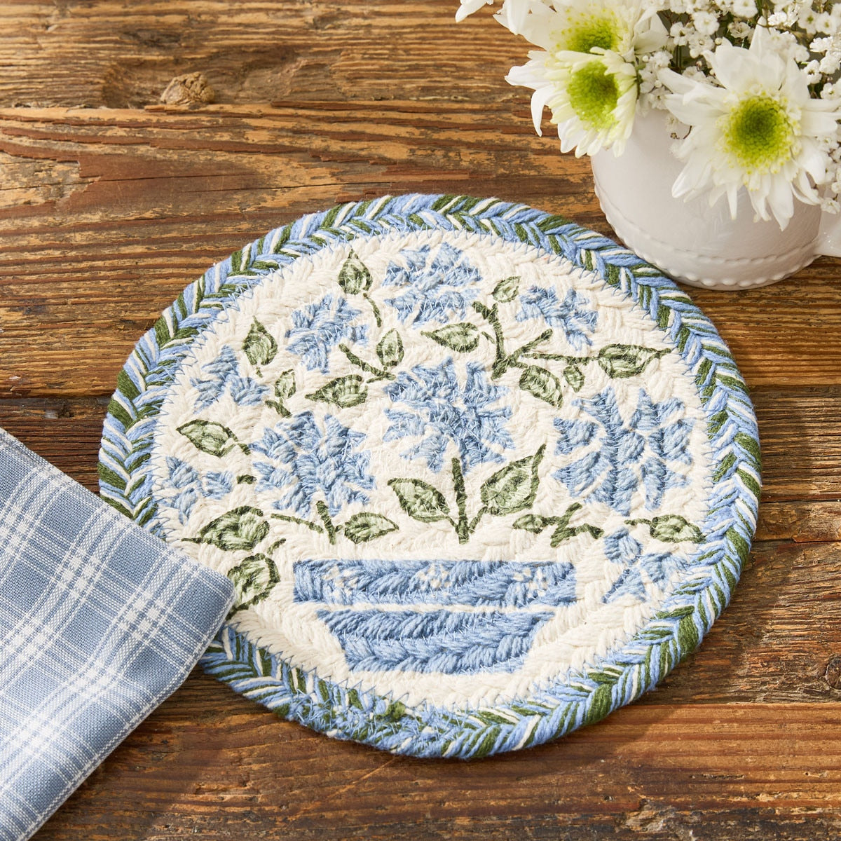 Emmaline Braided Trivets - 8" Set of 6 Park Designs