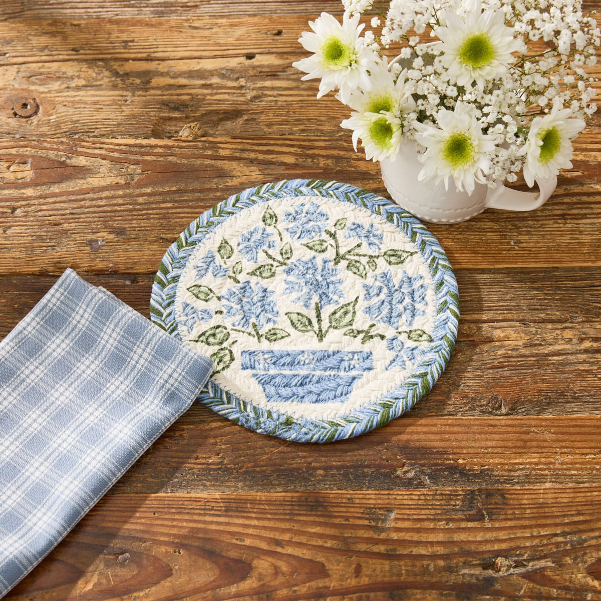 Emmaline Braided Trivets - 8" Set of 6 Park Designs
