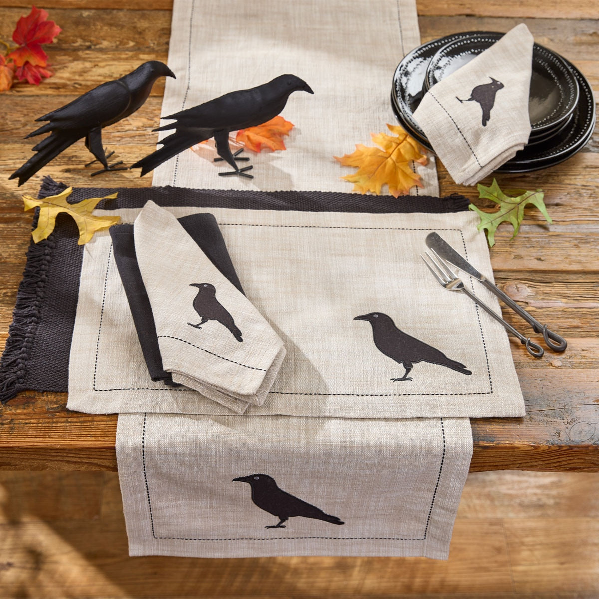 Applique Crow Napkin - Set of 4 Park Designs