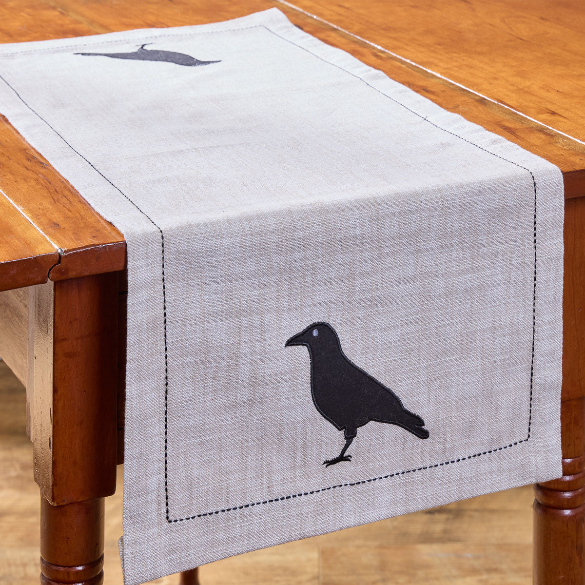 Applique Crow Table Runner 36" L - Park Designs