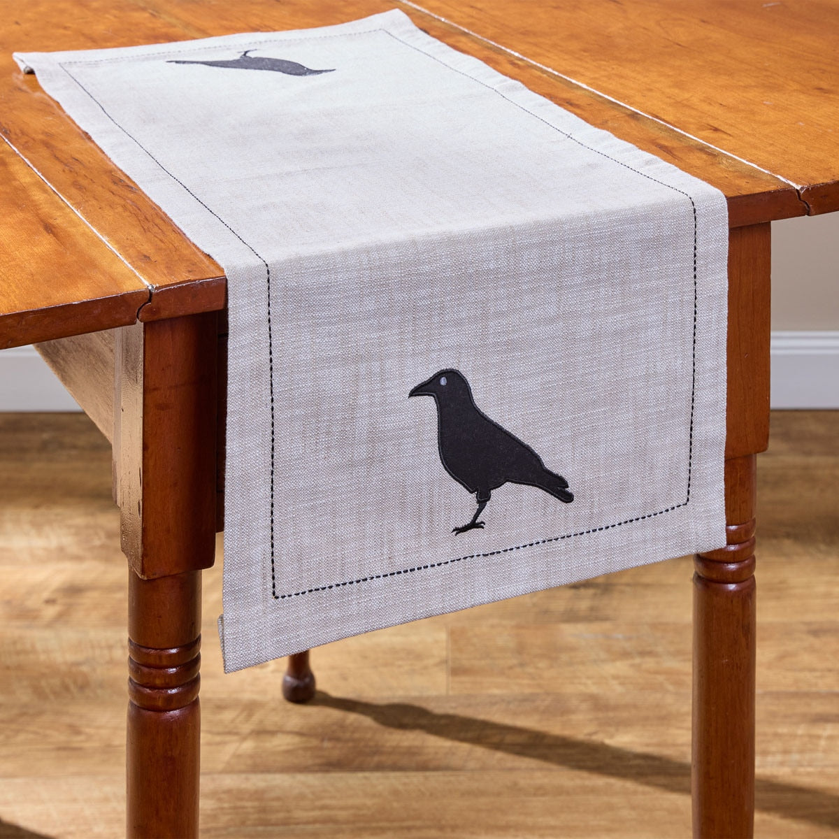 Applique Crow Table Runner 36" L - Park Designs