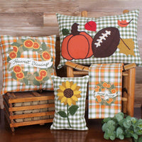 Sunflower Sage Check Pillow 8x12 PL810559