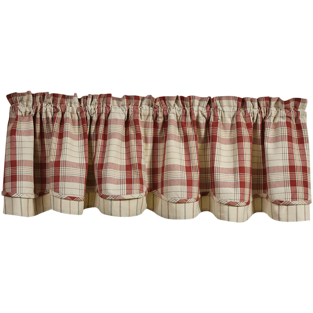 Hawthorne Lined Layered Valance 16" L Set of 2 Park Designs - The Fox Decor