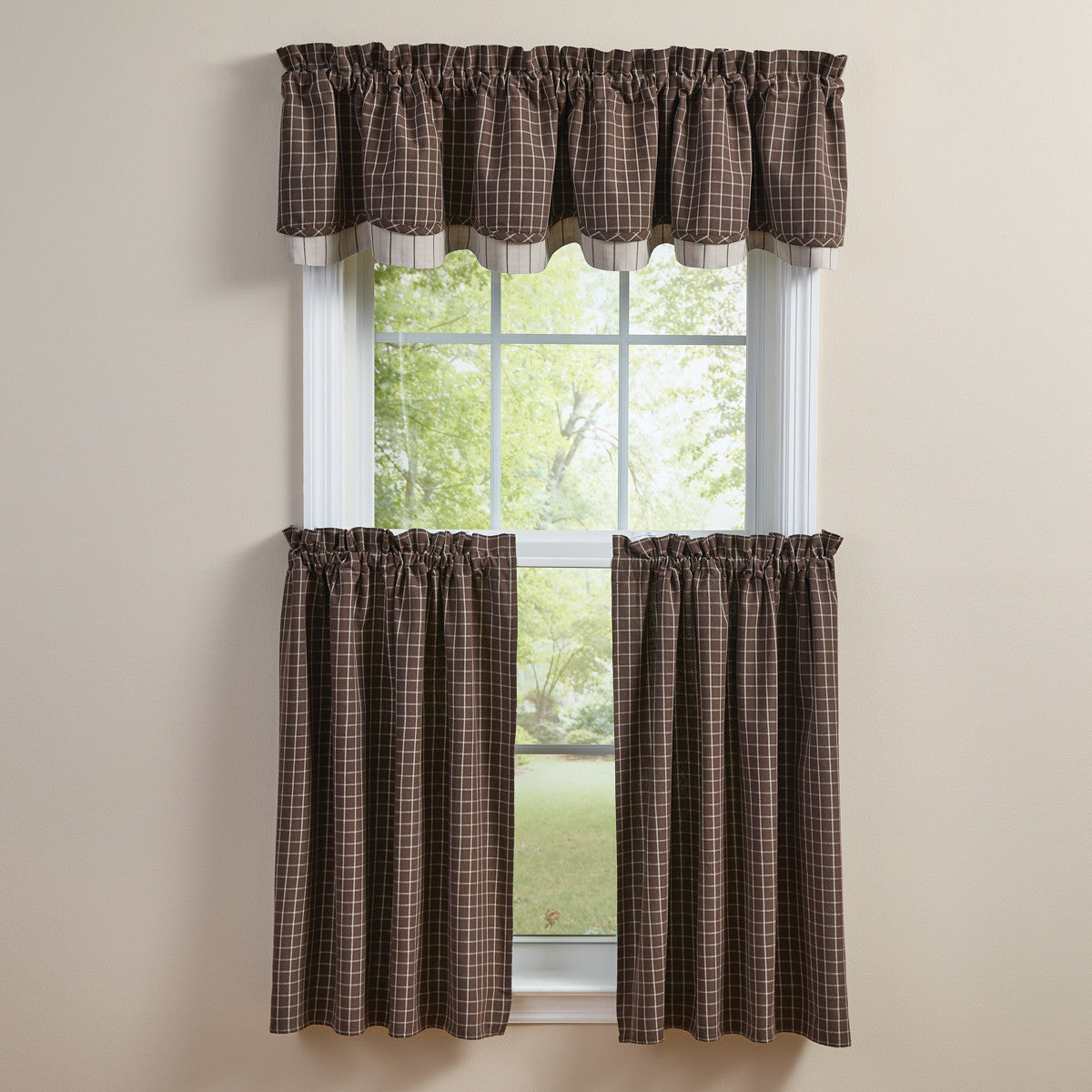 Family Lined Layered Valance 16" L Set of 2 Park Designs - The Fox Decor