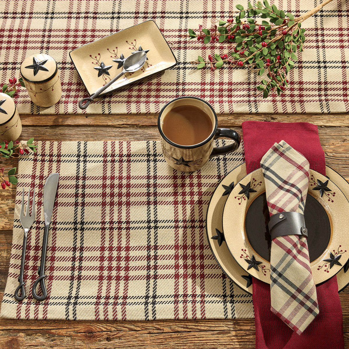 Dorset Table Runner 54" L Set of 2 Park Designs - The Fox Decor