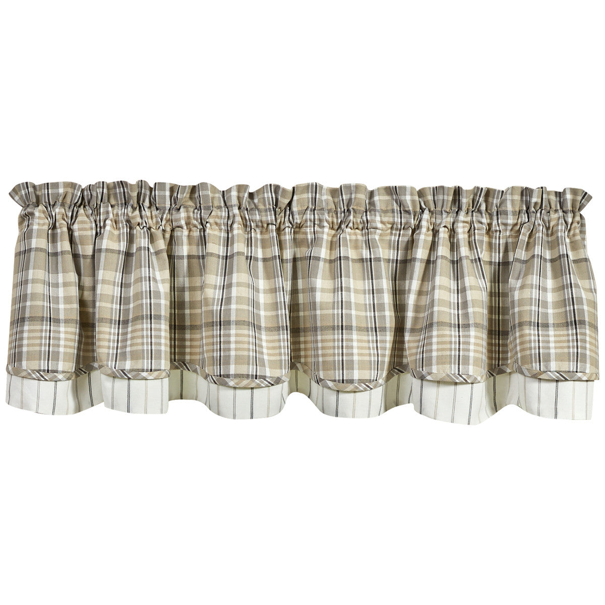 Murray Lined Layered Valance 16" L Set of 2 Park Designs - The Fox Decor